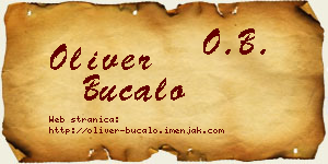 Oliver Bucalo vizit kartica